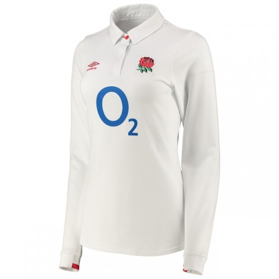Camisola Inglesa Rugby Classic Mulher Equipamento Primeiro 2020-2021 Manga Comprida
